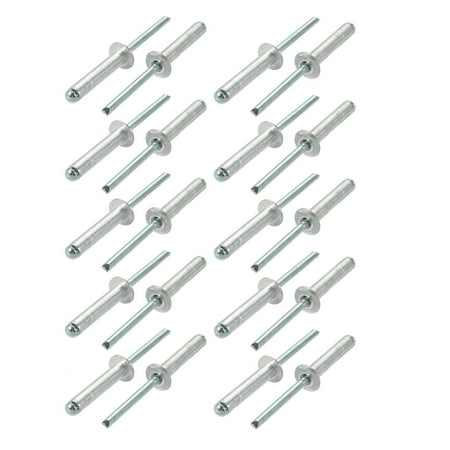 

Tasharina 20 Pcs 6mm x 30mm Aluminum/Steel Open End Blind Rivets