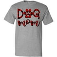 thumbnail image 3 of Inktastic Dog Mom with Paw Print in Plaid T-Shirt, 3 of 5