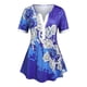 thumbnail image 1 of Camiseta Acanalada Diseño Floral Tamaño Plus Rosegal Camisetas tallas grandes, 1 of 5