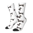 thumbnail image 1 of Balery Dachshund Dog Puppy Calcetas Largas con Estampado para Hombre y Mujer – Suaves y Transpirables, Talla Única (US 5-11), 1 of 6