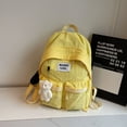 thumbnail image 2 of Nylon Backpack Solid Color Simple Backpack Large Capacity Travel Backpack, 2 of 9