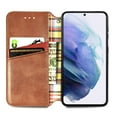 thumbnail image 3 of SaniMore Wallet Case for Samsung Galaxy S24, Vintage PU Leather Case Card Slots Cash Pocket Stand Feature Magnetic Closure Anti-drop Shockproof Full Body Protective Case For Galaxy S24, Brown, 3 of 11