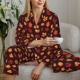 thumbnail image 6 of Sikiie fall Maple leaf Pajamas for Women Set, Womens Pajama Sets, Lounge Sets for Women, 2pjs for Women-Small, 6 of 7