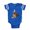 Royal Blue, variant on CafePress - Golden Retriever Party - Cute Infant Baby Football Bodysuit
