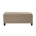 thumbnail image 4 of Charlotte Beige Shoe Storage Ottoman, 4 of 7