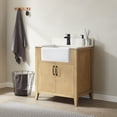 thumbnail image 4 of Vinnova Sevilla 30" White Faux Stone Top Single Sink Bathroom Vanity in Washed Ash No Mirror, 4 of 7