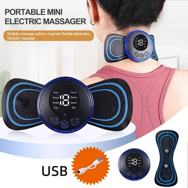 HLONK Mini Massager Machine 8 Modes Low Frequency Rechargeable Full Body Pain Relief Therapy Device Physiotherapy Instrument Muscle Stimulator