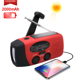 thumbnail image 1 of 071 Radio solar con manivela, radio meteorológica de emergencia para exteriores, 1 of 5