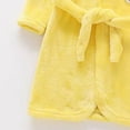 thumbnail image 6 of Kids Coral Fleece Bathrobe,Soft Plush Hooded Robe with Adjustable Belt,Cute Cartoon Print,for Boys Girls Toddlers 12 Months -12 Years,Warm Loungewear Shower Robe Kids Pajamas,Yellow,Size 11-12T, 6 of 6