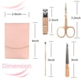 thumbnail image 2 of Juego de manicura, kit profesional de cortaúñas para mujer, 4 piezas, herramientas profesionales para el cuidado del cortador de uñas de acero inoxidable (oro rosa), 2 of 5
