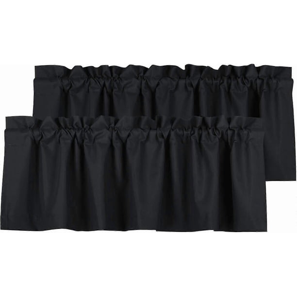 Blackout Valance Curtains Waterproof Soft Rod Pocket Valance For Kitchen And Bathroom