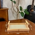 thumbnail image 4 of Bamboo hand-held tray, home restaurant tea set tray, hotel rectangular tray, simple fruit tray, storage decoration tray, 4 of 8