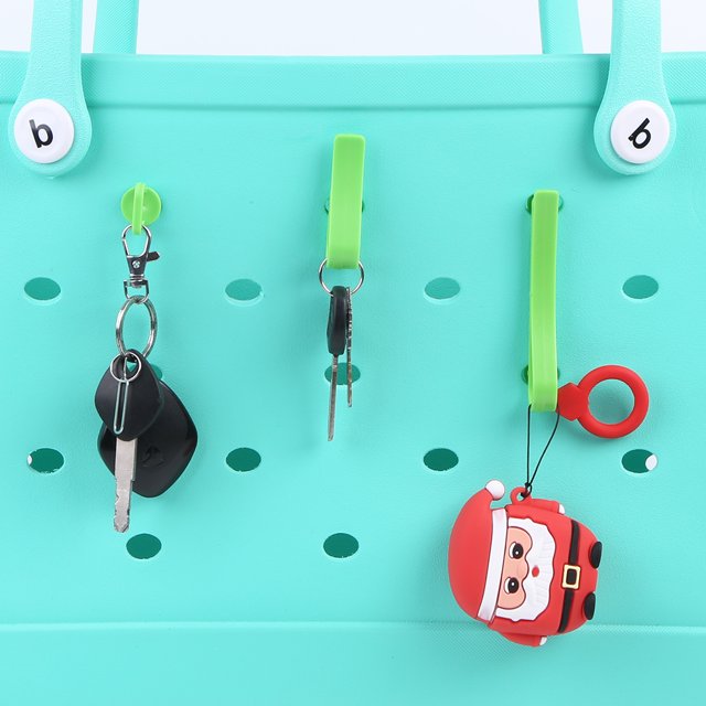 3 unids/set ganchos de plástico ganchos de almacenamiento multiusos para bolso de mano Bogg (verde)