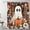 Orange, variant on HVEST Halloween Ghost Pumpkin Shower Curtain with Spooky Ghost and Fall Wildflower Design - Autumn Floral Bathroom Decor, Waterproof Polyester Fabric, Includes 12 Hooks, 72x78 Inches