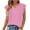 Pink, variant on Women Top Summer Women's T Shirts V Neck Womens Short Sleeve Shirts Warehouse