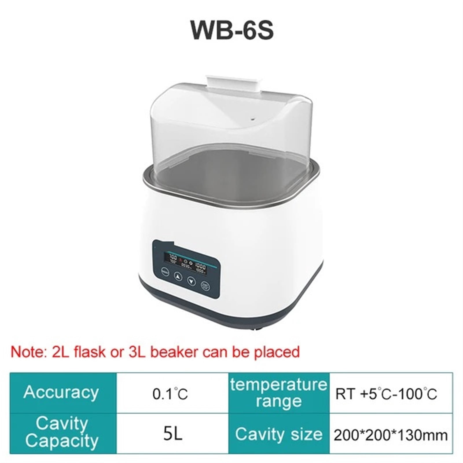 Water Bath With Magnetic Stirrer Digital Display Thermostatic Heat Collection Magnetic Stirrer Laboratory WBS-6Pro ,Adjustable Stirring Speed