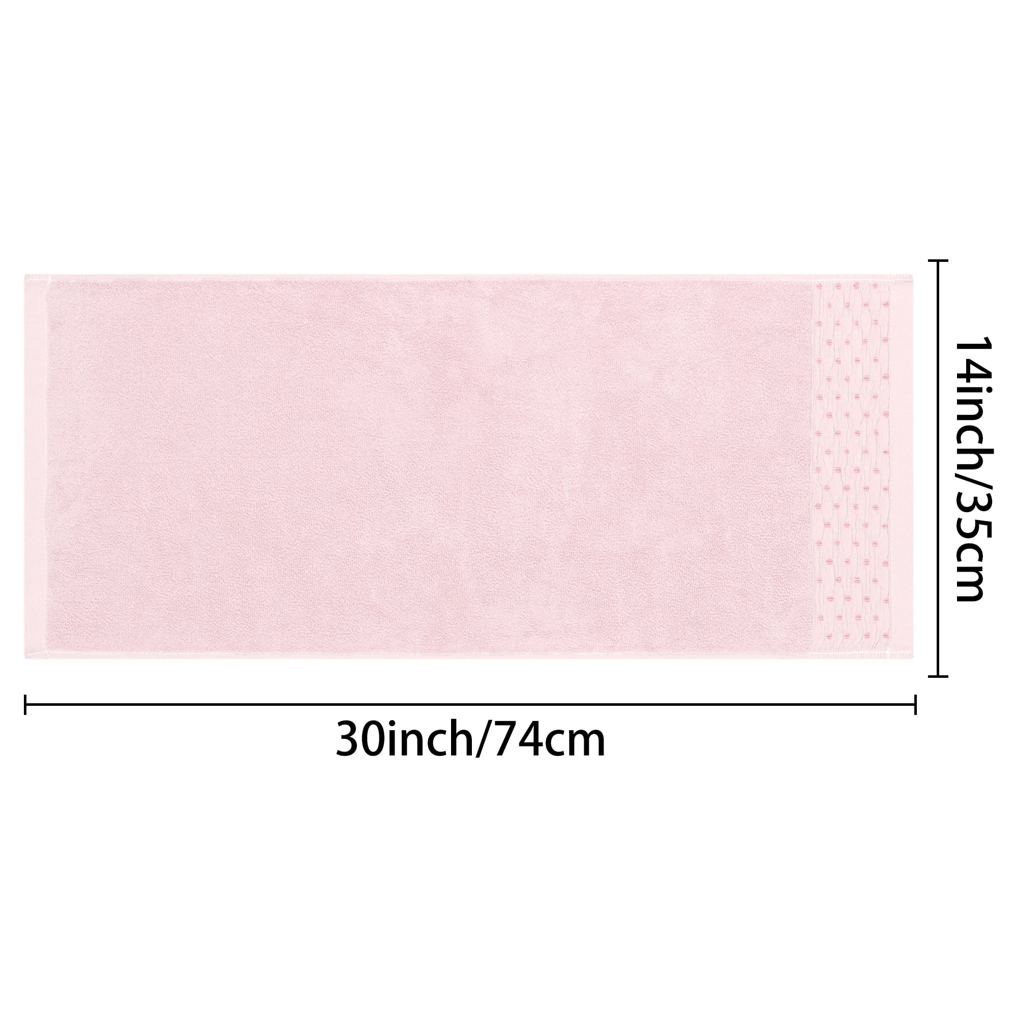Unique Bargains 4 Pcs Cotton Quick Drying Soft Bathroom Hand Towel Pink