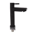 thumbnail image 4 of Bathroom Sink Faucet Stainless Steel Modern Single Handle Single Hole Cold Water Faucet Vanity Sink Tap for Home Hotel Black Straight, 4 of 5