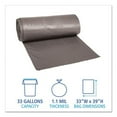 thumbnail image 2 of Low-Density Waste Can Liners, 33 Gal, 1.1 Mil, 33" X 39", Gray, 100/carton | Bundle of 2 Cartons, 2 of 4