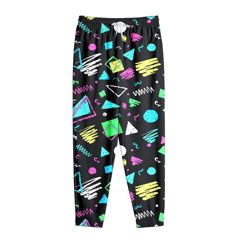 FINALGANG New Summer Trousers For Men Cartoon Print Stylish Plaid - Main Image