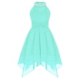 thumbnail image 4 of Nyeemya Flower Kids Girls Tulle Princess Dress High Waist Sleeveless Dreamy Dresses Wedding Party Mint Green 12, 4 of 6