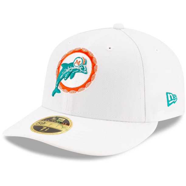 Miami Dolphins New Era Historic Omaha Low Profile 59fifty Fitted Hat White Walmart Com Walmart Com