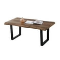 thumbnail image 2 of IFDC - Set of 1 Coffee Table and 2 Side Tables, Metal Legs, Brown Wood Pattern, 2 of 6