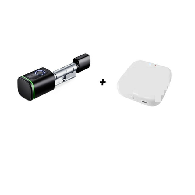 Door Lock, Tuya APP Fingerprint Card Euro Thumbturn Cylinder Lock Electronic Smart Door Lock Digital Keyless Replace ,Easy to Install