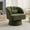 Teddy fleece | Green, variant on Studyset Modern Swivel Barrel Accent Chair,360 Degree Swivel Round Chairs Velvet Upholstered Armchair with Striped Backrest & Plush Padding,Comfy Round Lounge Chair for Living Room,Bedroom