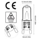 thumbnail image 2 of 12-pack g9 halogen lamps warm white clear capsule dimmable 33w 230v, 2 of 5