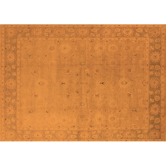 Ahgly Company Indoor Rectangle Oriental Orange Traditional Area Rugs, 8' x 12'