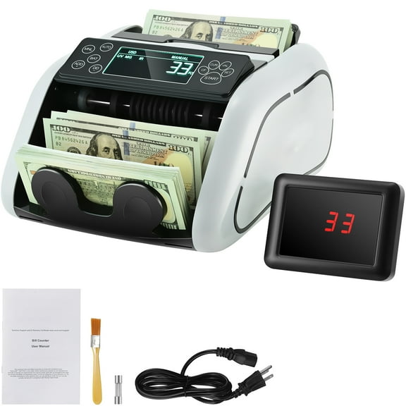 KFFKFF Money Counter Machine UV/MG/IR/DD Counterfeit Detection 1000 pcs/min Bill Counter For Business Multi Cash Processing Mode Portable Currency Money Counter
