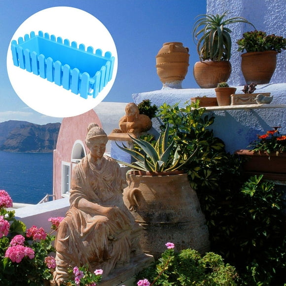 TABLZONE 1Pack Flower Pots Outdoor Blue Planter for Herbs Decorative Home Decoration