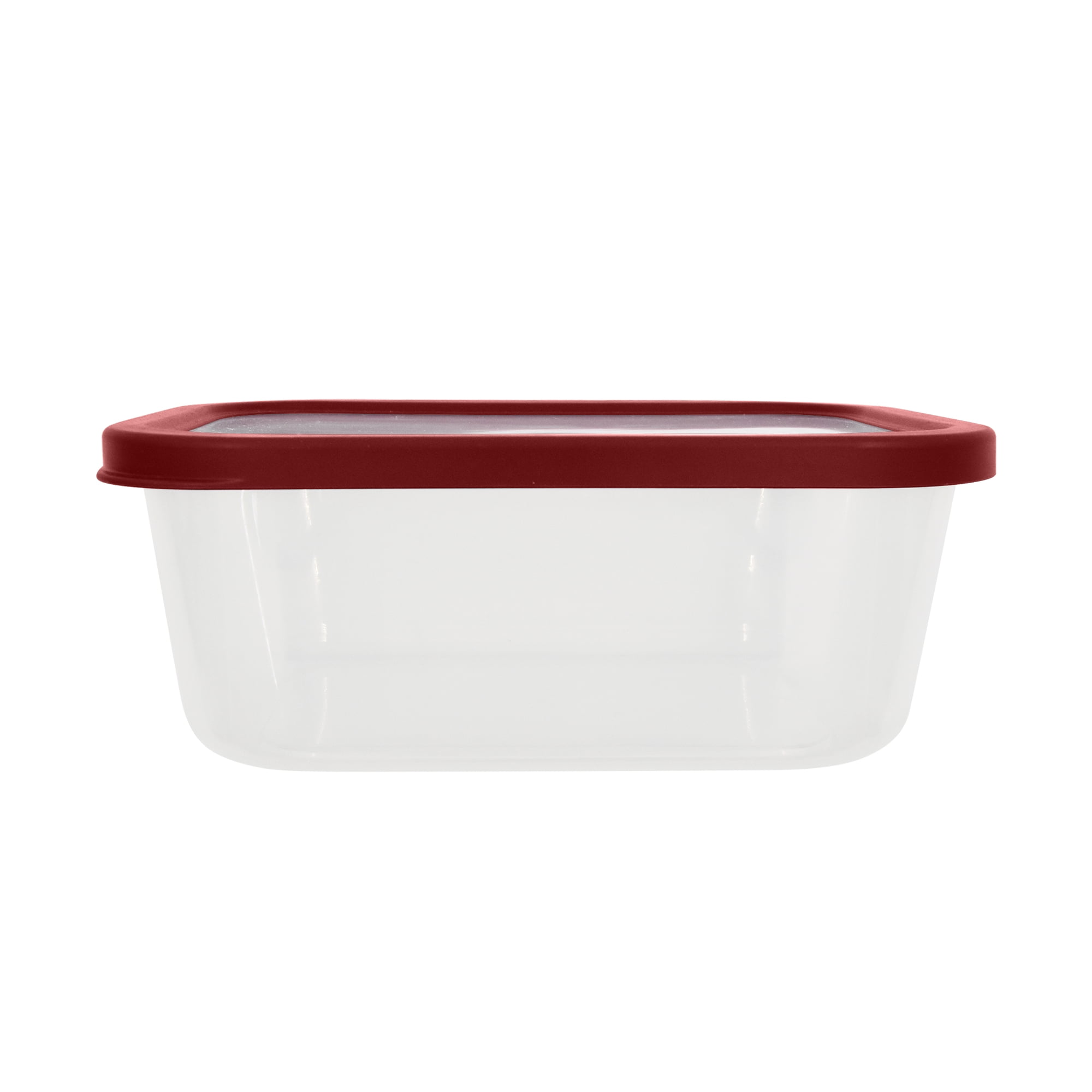 Mainstays Plastic Durable Food Storage Container Set, Red, 6pcs