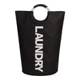 thumbnail image 1 of Cesta grande de vandería 115L con manijas de de papelera para negro Sunnimix Cesto de la ropa, 1 of 8
