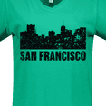 thumbnail image 4 of Inktastic San Francisco Skyline with Grunge Women's V-Neck T-Shirt, 4 of 5