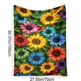 thumbnail image 6 of 28"x40" Boho Floral Fleece Throw Blanket, Soft Small Flannel Blanket for Couch Chair Decor, 6 of 6