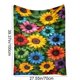 thumbnail image 3 of CaiYueKe Blooming Flowers Blanket, Soft Warm Cozy Vintage Style Floral Throw Blanket Gifts for Adults Women, Lightweight Fuzzy Comfy Flannel Blankets for Couch, Travel, Bed, House Decor, 3 of 7