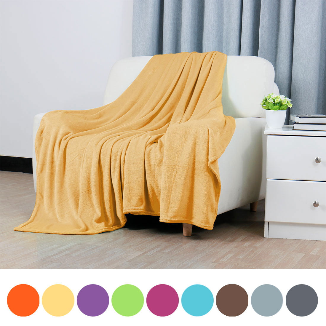 Queen King Sizes Multicolor Soft Flannel Throw Warm Sofa Bed Blanket Rug Carpet 