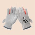 thumbnail image 2 of Zwiiyzr Kids Gloves Full Fingers Gloves Knitted Warm Velvet Thick Five Finger Windproof Gloves for Boys and Girls 7-12 Years Gray, 2 of 3