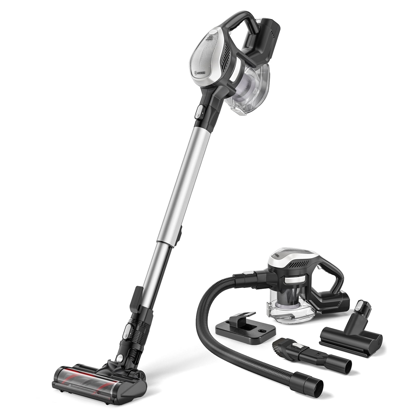 Moosoo Cordless Vacuum 4 in 1 Lightweight Stick Vacuum for Hardwood