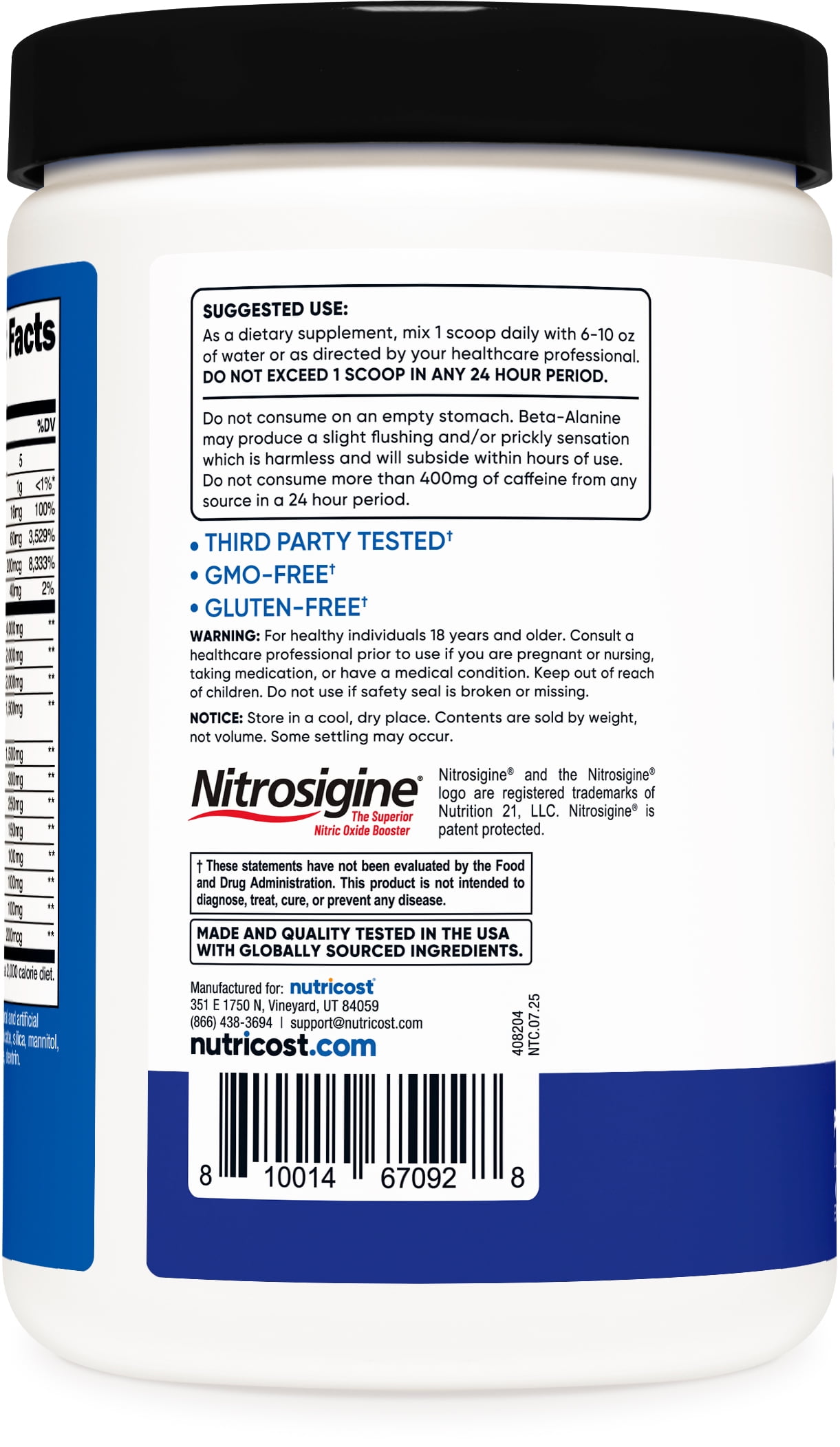 Nutricost Pre-X Xtreme Pre-Workout Complex Powder Blue Raspberry (30 Serv) - Non-GMO Supplement