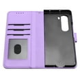 thumbnail image 5 of Wallet Case for Samsung Galaxy Z Fold 5, PU Leather Flip Protective Phone Case Card Slots Holder Pocket Emboss Flower Stand Magnetic Book Case for Samsung Galaxy Z Fold 5 - Purple, 5 of 7