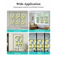 thumbnail image 6 of Window Privacy Film Botanical Lemon Stained Glass Window Film Decorative Sun Block Window Cover Spring Countryside Floral Blue Tile Window Clings Static Adhesive Sticker for Bathroom 23.6"x78.7", 6 of 7