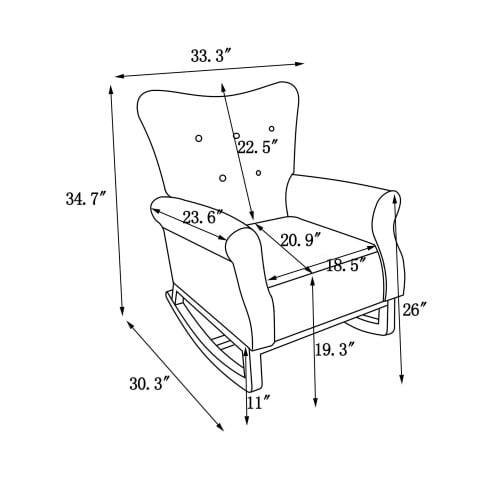 Dimensions of online rocking chair