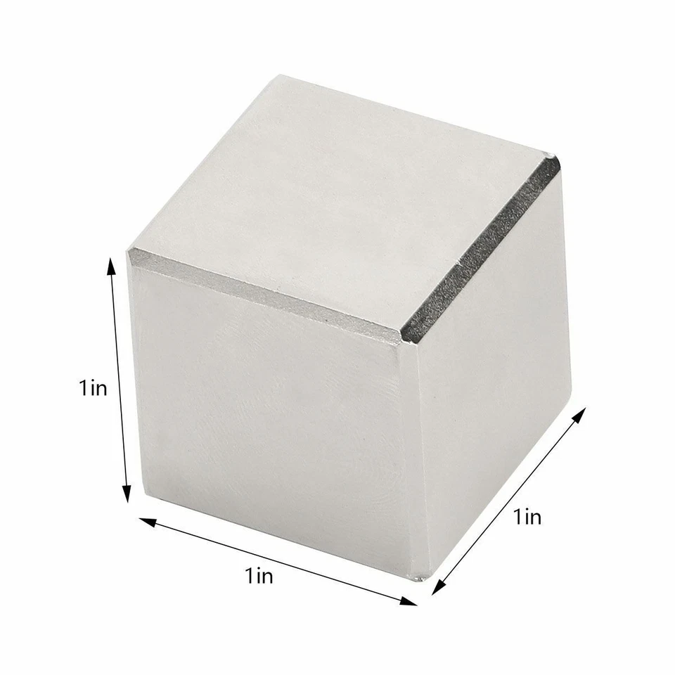 2Pcs 1" Solid Craft Magnet Neodymium Rare Earth Big Super Strong 25*25*25Mm