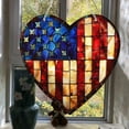 thumbnail image 3 of 4th of July Hanging Door Sign Acrylic Americana Heart Welcome Sign, Patriotic Front Door & Wall Decor, Independence Day & Memorial Day Porch, Garden, Yard Decorations Clearance, 3 of 7