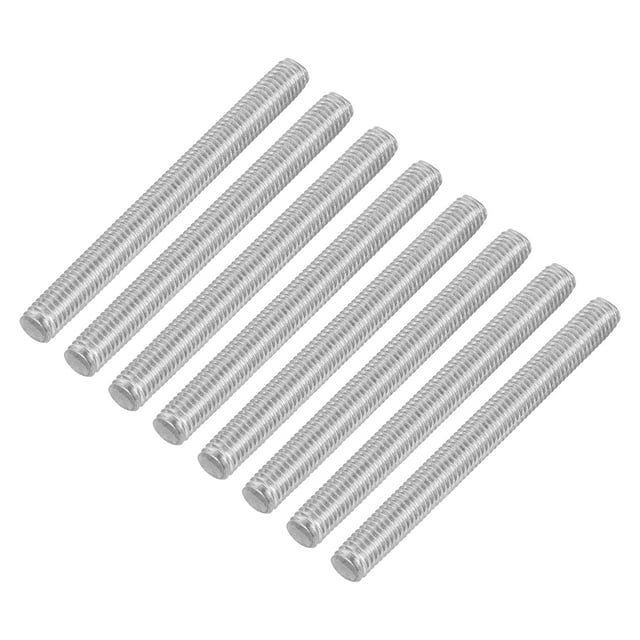 Unique Bargains 8Pack M5 x 55mm 0.8mm Pitch 304 Stainless Steel Fully Threaded Rod Bar Studs