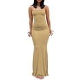 thumbnail image 1 of Vestido tipo body liso de mujer, vestido largo y ajustado para estar por casa, vestido maxi informal sin mangas para verano, 1 of 7