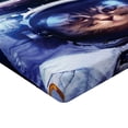 thumbnail image 2 of Ambesonne Space Fitted Sheet, Funny Astronaut Cat Humor, Queen Size, Blue White, 2 of 3